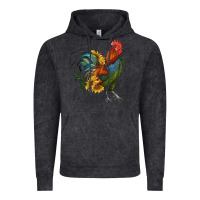Vintage Black rooster with sunflowers Vintage Hoodie - RanaPortraitStore