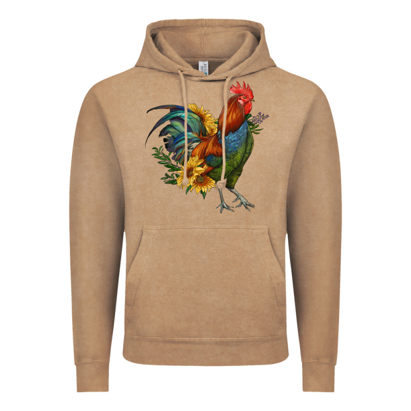 Rooster With Sunflowers Vintage Hoodie by RanaPortraitStore | Teevron