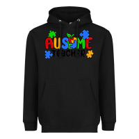 Black ausome teacher Heavyweight Hoodie - MaliasSmallBusiness