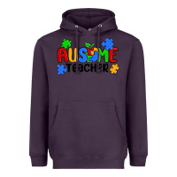 Plum ausome teacher Heavyweight Hoodie - MaliasSmallBusiness