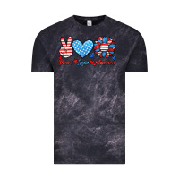 Cloud Black peace love america Vintage Tee - HRA Design Shop