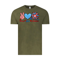 Vintage Olive peace love america Vintage Tee - HRA Design Shop