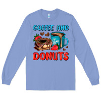 Colony Blue coffee and donuts Long Sleeve Tee - AdoDesignShop