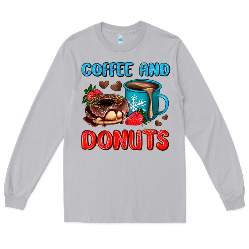 Coffee And Donuts Long Sleeve Tee by AdoDesignShop | Teevron