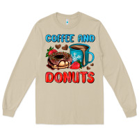 Mushroom coffee and donuts Long Sleeve Tee - AdoDesignShop