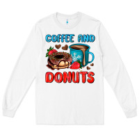 White coffee and donuts Long Sleeve Tee - AdoDesignShop