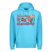 Ocean Blue i'm reading fuck off respectfully Premium Hoodie - Artiststas