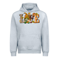 Heather Grey Love Gnome Urban Hoodie - texasbilliewilder