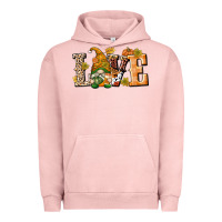 Pigment Salmon Love Gnome Urban Hoodie - texasbilliewilder