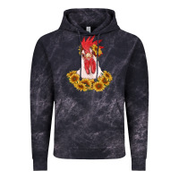 Cloud Black rooster head with sunflowers Vintage Hoodie - RanaPortraitStore