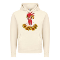 Vintage Artic rooster head with sunflowers Vintage Hoodie - RanaPortraitStore