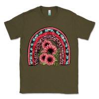 Army Green valentines sunflower rainbow Classic Tee - JahusDesignShop