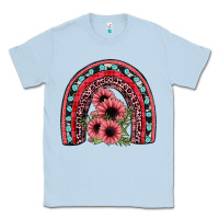 Dusty Blue valentines sunflower rainbow Classic Tee - JahusDesignShop