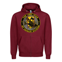 Burgundy the first team 1st cavalry division Zipper Hoodie - Jasminsmagicworld