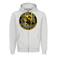 Dove Grey the first team 1st cavalry division Zipper Hoodie - Jasminsmagicworld