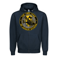 Navy the first team 1st cavalry division Zipper Hoodie - Jasminsmagicworld