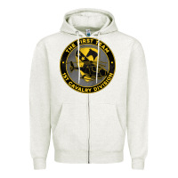 The First Team 1st Cavalry Division Zipper Hoodie | Teevron