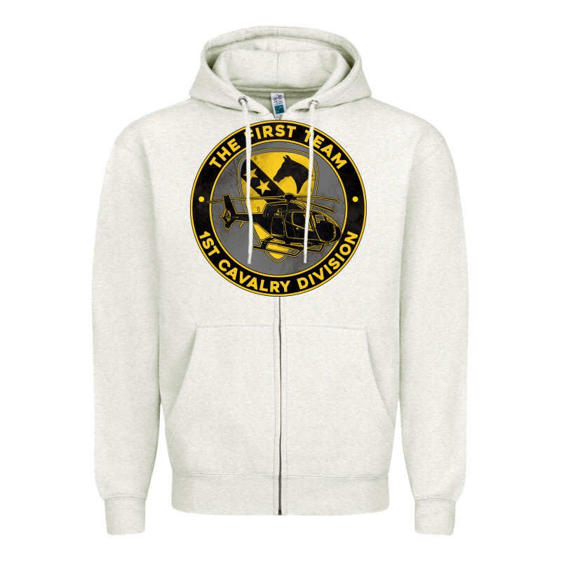 The First Team 1st Cavalry Division Zipper Hoodie by Jasminsmagicworld | Teevron