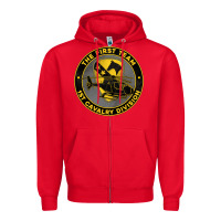 Red the first team 1st cavalry division Zipper Hoodie - Jasminsmagicworld