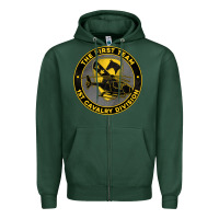 Sports Green the first team 1st cavalry division Zipper Hoodie - Jasminsmagicworld