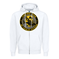 White the first team 1st cavalry division Zipper Hoodie - Jasminsmagicworld