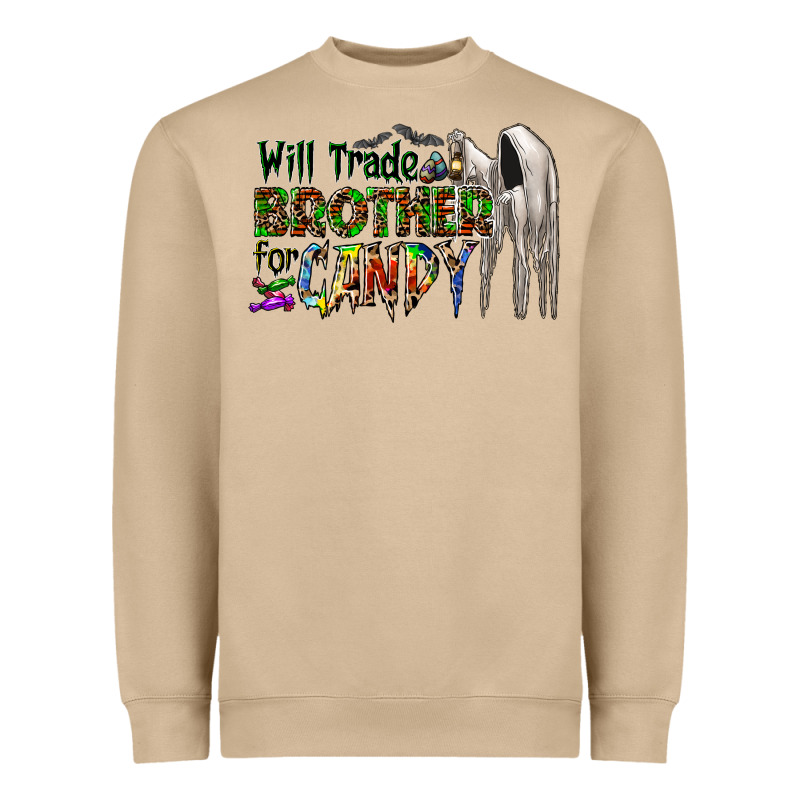 Will Trade Brother For Candy Heavyweight Sweatshirt by CowhideDigitalArt | Teevron