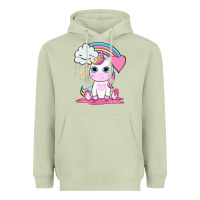 Matcha cute unicorn and rainbow Heavyweight Hoodie - NancyCooperArtShop