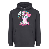 Smoke cute unicorn and rainbow Heavyweight Hoodie - NancyCooperArtShop