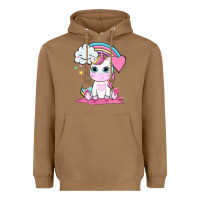 Toasted Coconut cute unicorn and rainbow Heavyweight Hoodie - NancyCooperArtShop