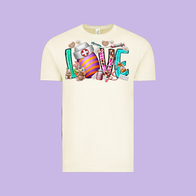 Love Easter Day Nurse Vintage Tee Designed By Racoondesign