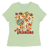 Matcha be my valentine with playing cards and key Ladies Tee - AdoDesignShop