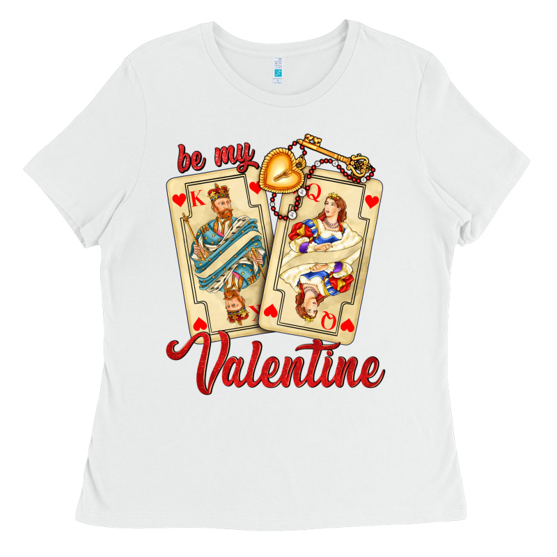 Be My Valentine With Playing Cards And Key Ladies Tee by AdoDesignShop | Teevron