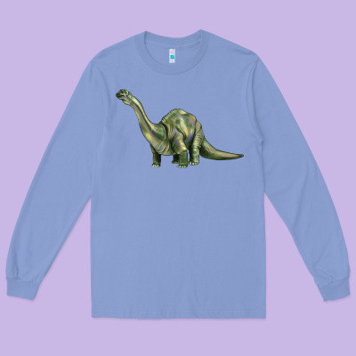 Dinosaur Brontosaurus Long Sleeve Tee Designed By Artiststas