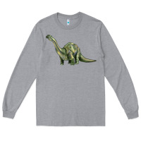 Heather Grey dinosaur brontosaurus Long Sleeve Tee - Artiststas