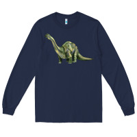 Navy dinosaur brontosaurus Long Sleeve Tee - Artiststas