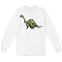 White dinosaur brontosaurus Long Sleeve Tee - Artiststas