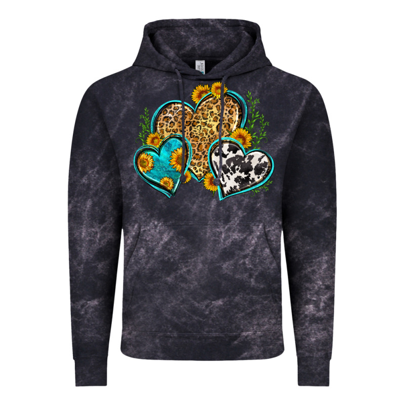Leopard Cowhide Hearts Vintage Hoodie by Zillion Design Studio | Teevron