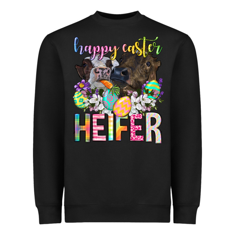 Happy Easter Heifer Heavyweight Sweatshirt by Neo Western | Teevron