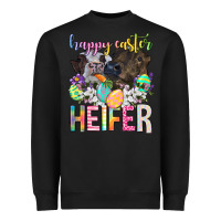 Black happy easter heifer Heavyweight Sweatshirt - Neo Western