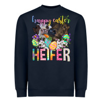 Navy happy easter heifer Heavyweight Sweatshirt - Neo Western