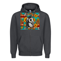 Smoke Aztec Sunflowers Horse Zipper Hoodie - LillyAllenDesigns