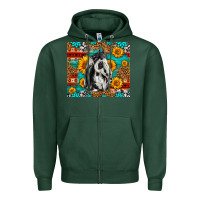 Sports Green Aztec Sunflowers Horse Zipper Hoodie - LillyAllenDesigns