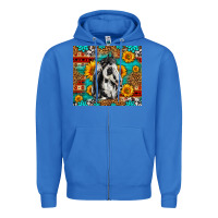 True Royal Aztec Sunflowers Horse Zipper Hoodie - LillyAllenDesigns