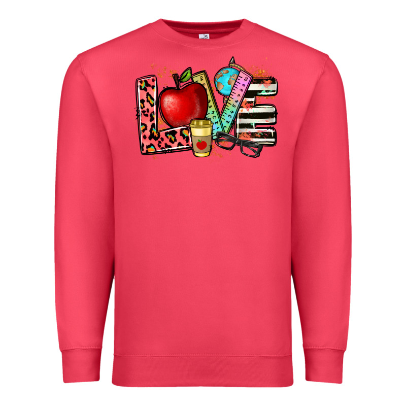 Love Teacher Premium Sweatshirt by NancyCooperArtShop | Teevron