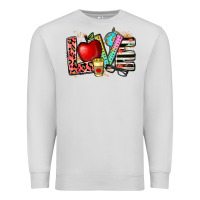 Dove Grey love teacher Premium Sweatshirt - NancyCooperArtShop