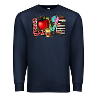 Navy love teacher Premium Sweatshirt - NancyCooperArtShop