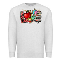 Oatmeal Heather love teacher Premium Sweatshirt - NancyCooperArtShop
