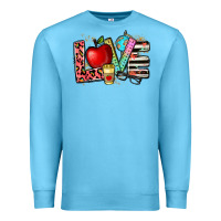 Ocean Blue love teacher Premium Sweatshirt - NancyCooperArtShop