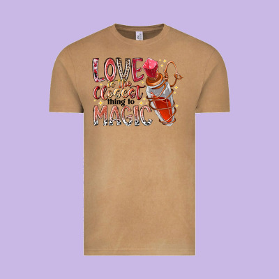 Love Is The Closet Thing To Magic Vintage Tee Designed By Racoondesign