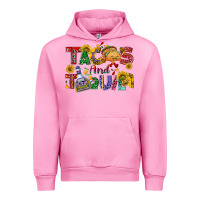 Fuchsia Pink Tacos and tequila Urban Hoodie - NancyCooperArtShop